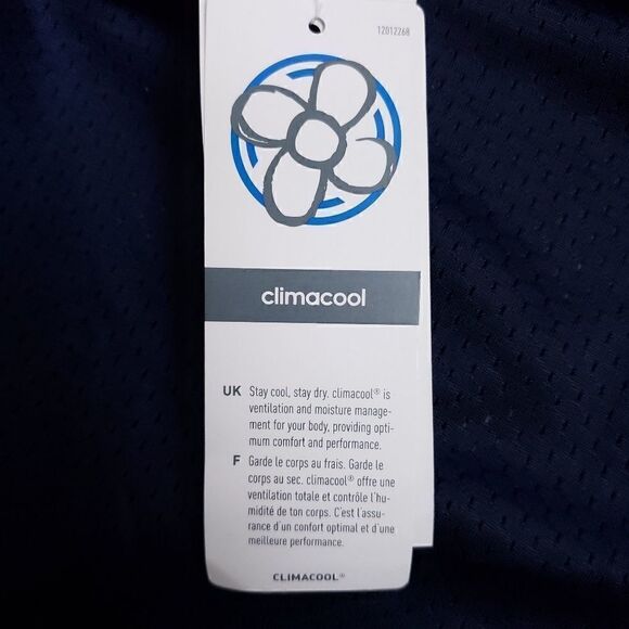 Adidas blue and white mesh long football jersey M - Picture 6 of 7